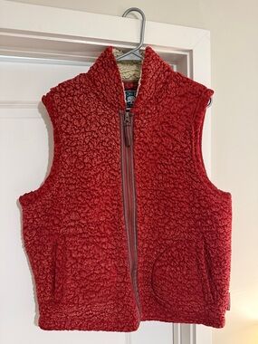Live Oak Brand Red Sherpa Zip Vest